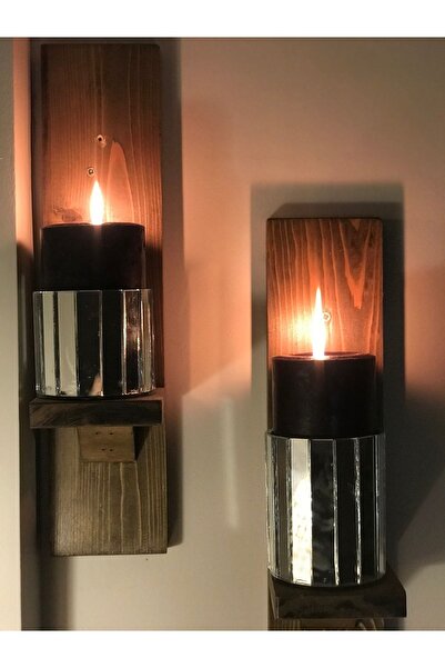 extrasepetim Gümüş Aynalı Mumluk-şamdan Seti