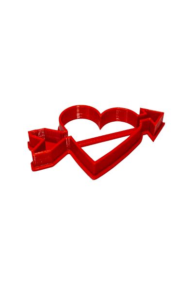 Tesseract Heart Dough Shaper - Arrow Design