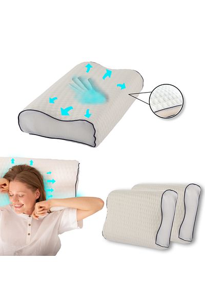 home sense Orthopädisches Kissen, Nackenkissen bei Nackenschmerzen, maschinenwaschbares Schlafkissen für Si