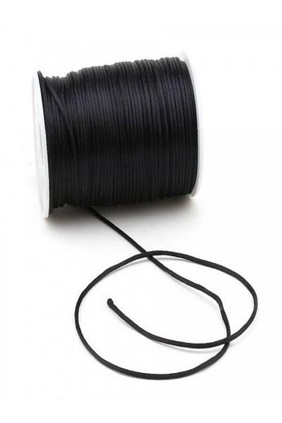 Engin TT Flush Rope Rat Tail Rope Black Evening Dress Wedding Dress Rope (3 Mt)