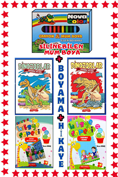 Parıltı Yayınları 3-7 Years Educational Fun Coloring and Story Set