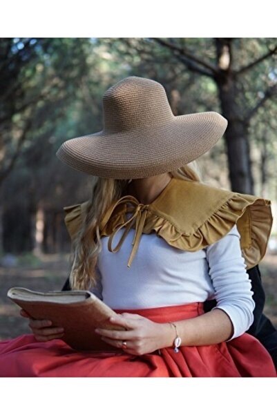 Launes Hardal Sarısı Vintage Fırfırlı Yaka