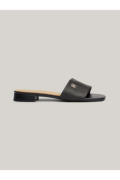 Tommy Hilfiger TH Monogram Plaque - Leather Mules
