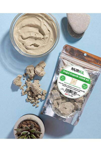 Nurkil Yenilebilir Kil Yüksek Mineralli Ham Işlenmemiş Doğal Yeşil Kil 250 gr