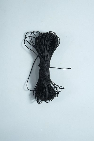 Eskişehir hobi sanat 0.8 mm 20 Meters Black Color Parachute Cord Macrame Bracelet Cord Necklace Jewelry Design Cord