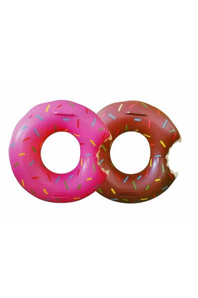 TUENGİ STORE 6-14 Years Old Swim Ring - Donut Bagel Inflatable, Sea Pool, with Handle, 76 cm
