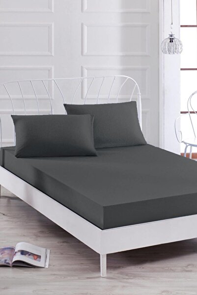 Enlora Home Tek Kişilik Paint Lastikli Çarşaf Seti D.Boya Siyah
