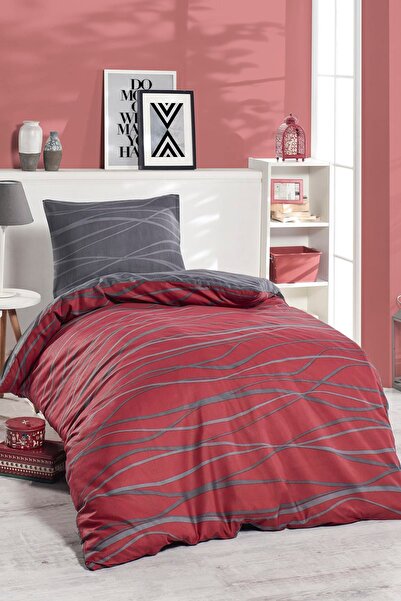 Enlora Home Junior Nevresim Seti Tek Kişilik Verda Bordo