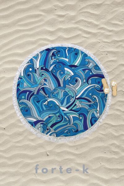 Fortek Home Στρογγυλή πετσέτα θαλάσσης - Καλοκαίρι