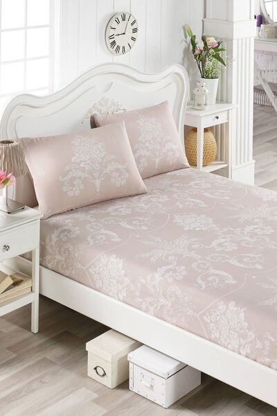 Enlora Home Pes Lastikli Çarşaf Seti Tek Kişilik Kraliçe Vizon