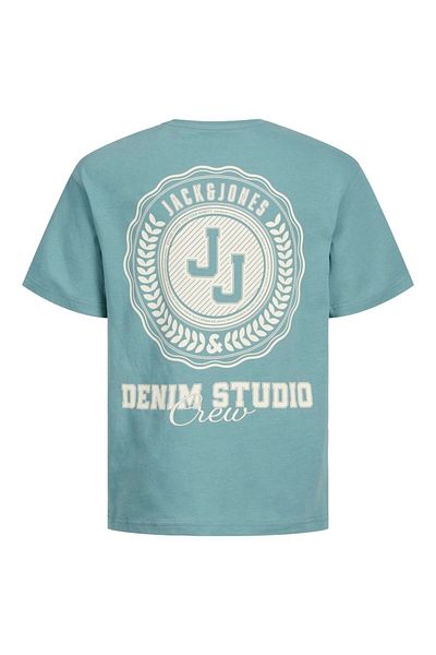 Jack & Jones Jack Jones JJSTYD - Tricou cu grafic albastru pentru copii, Ss Cneck Ln Jnr, Loose Fit 12270140 -07