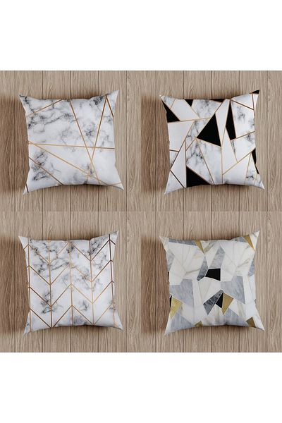 fdm desıgn Double Sided Printed Special Design Decorative Throw Pillow Cover Set of 4