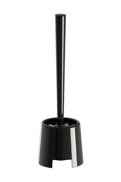 IKEA White Bolmen Plastic Toilet Bowl Brush - Black Plastic