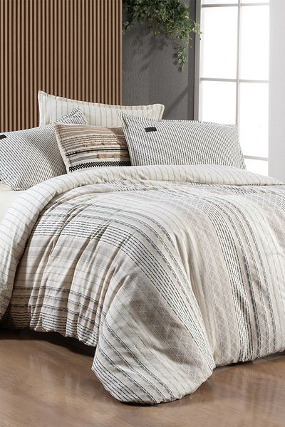 Sarev Σετ παπλωματοθήκη Calamor Beige Single 100% Cotton Mood Comfort