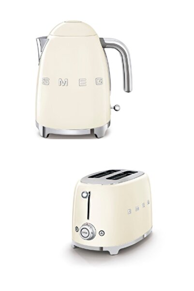SMEG Krem Kettle Ve 2x1 Ekmek Kızartma Makinesi Seti Klf03-tsf01creu