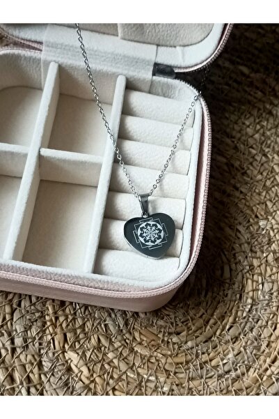 RecordHealing Venüs Mantra Silver Çelik Aşk Kolye ( Aşk Yantrası )