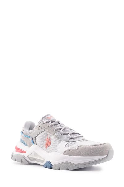 U.S. Polo Assn. Η.Π.Α. Polo Assn. Γκρι-πορτοκαλί πάνινα παπούτσια Vincent