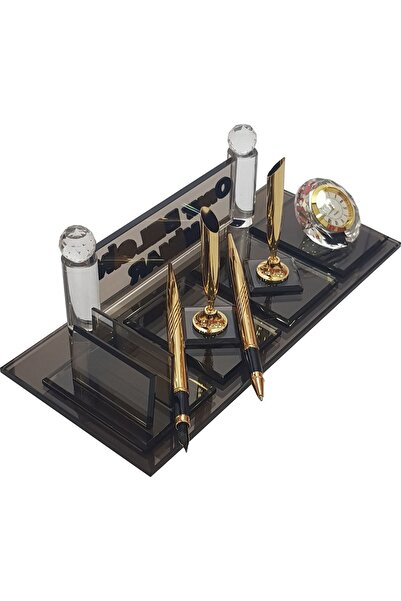 MERTKRİSTAL Kristal Masaüstü Kalemlik, Ofis Masa Isimliği, Kabartma Isimlik, ...