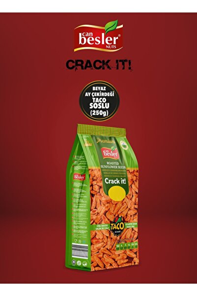 Besler Beyaz Ay Çekirdeği Jumbo 250 Gr. Taco Sosu Aromalı.