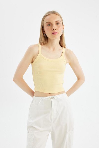 DeFacto Coool Fitted Corded Camisole Basic Tank Top B0563ax24sm