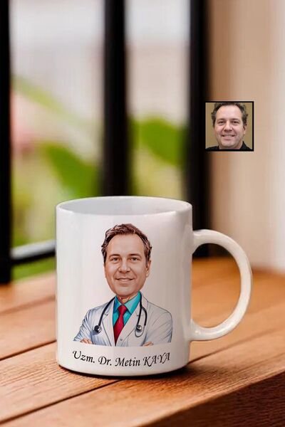 GIFTALI Doktor Temalı  İsimli - Karikatürlü Kupa Bardak