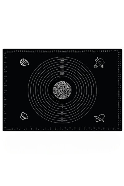 BlackBird Home Black Silicone Dough Rolling Mat - 40x50 cm Size