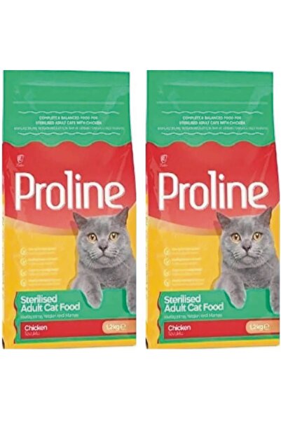 Pro Line Sterilised Tavuklu Kısırlaştırılmış Kedi Maması 1,2 Kg. x 2 Adet