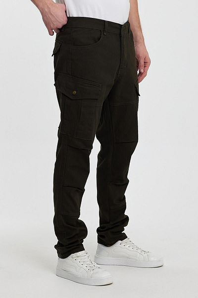 DAMGA JEANS Ανδρικό παντελόνι Cargo Stretchy Khaki - Φαρδύ πόδι, Cargo Pocket