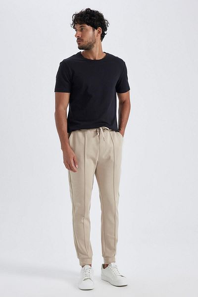 DeFacto Slim Fit Jogger Sweatpants - Lace-up Elastic Leg, Basic Straight Cut A6469ax23au