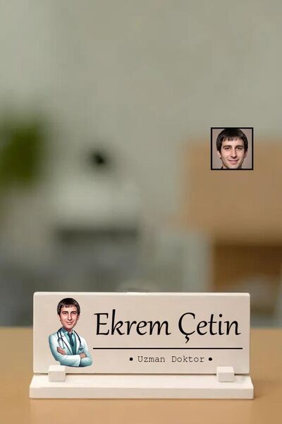 Butik Uzman Doktor Temalı Masaüstü Taş İsimlik