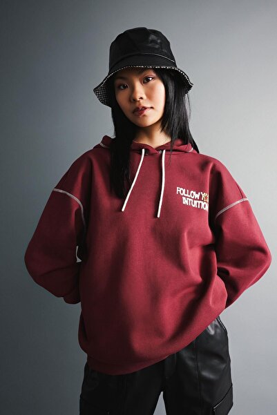 DeFacto Wide Fit - Hooded and Back Printed Cool Sweatshirt B8654Ax23Wn