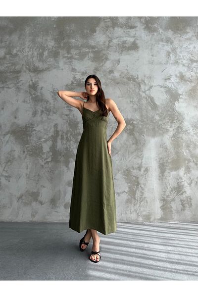 BRGCLOTHING Rochie lungă de vară din țesătură modal pentru femei, cu bretele subțiri, cu talie