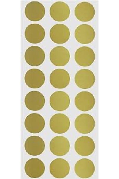 AYSAN ETİKET AySan Etiket Boş Yapışkanlı Gold Renk 50mm Yuvarlak Çap Etiketi