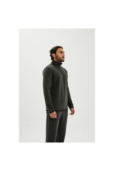 Bad Bear Men's Gray Sweatshirt Backup Half Zip210212029-ant