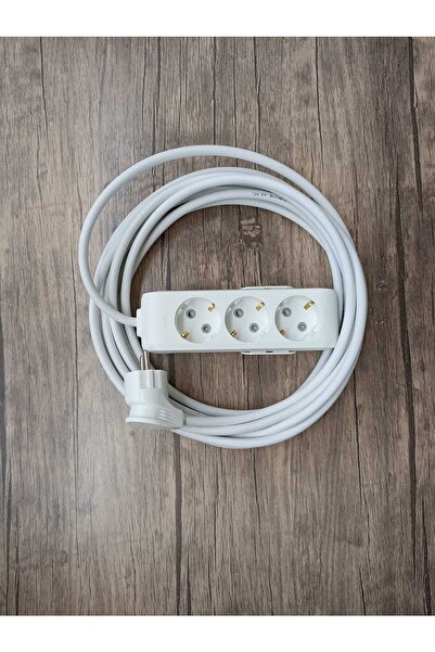 VİKO Ekonomik 3'lü Grup Priz Topraklı Çocuk Korumalı 8 Metre Kablo