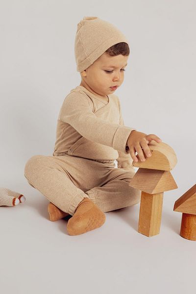 DeFacto 3 Piece Long Sleeve T-Shirt and Bottom Hat Set for Baby Boys - B0699a523au