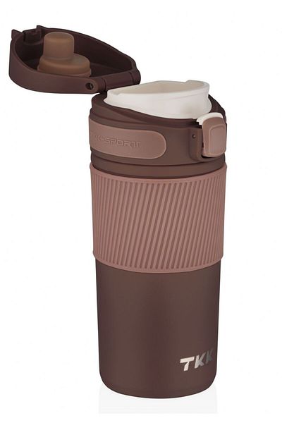 TKK 450 ml Brown Stainless Steel Flask - Coffee Thermos