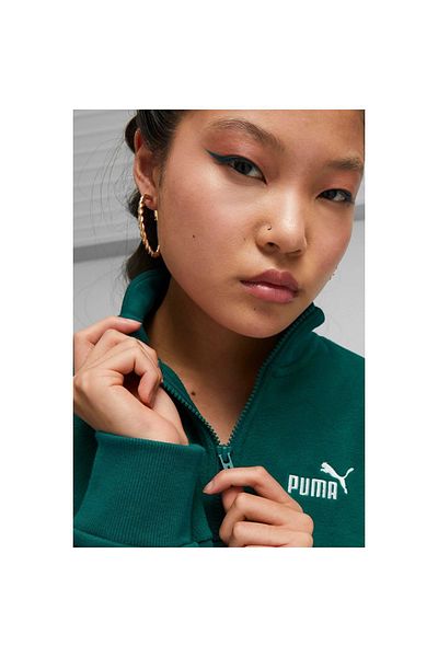 Puma Γυναικείο πράσινο φούτερ Power Colorblock