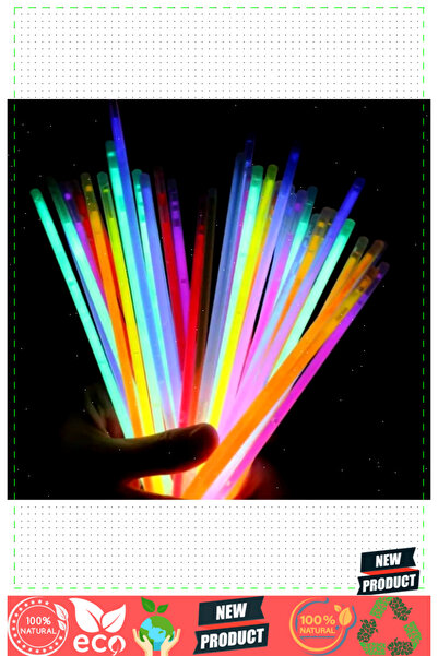 Genel Markalar Karanlıkta Yanan Parlayan Fosforlu Glow Stick Çubuk Bileklik 5...