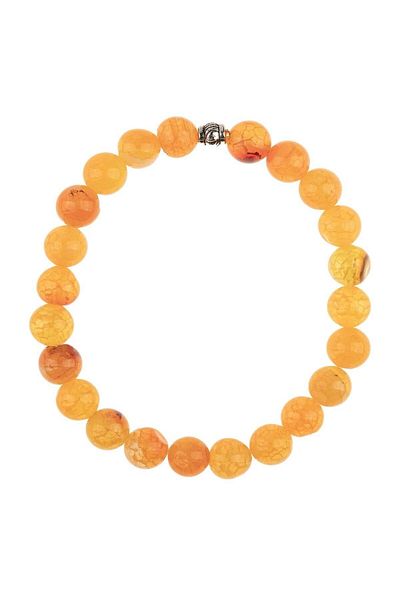 Zeynep Büyükbay 8mm Sphere Cut Yellow Natural Stone Bracelet