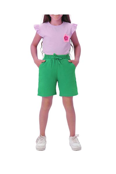Fox Life Kids Girl's Muslin Set - Shorts and T-shirt