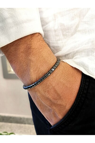 EAST&WEST 925 Ayar Gümüş Snake Serisi Hematit Gümüş Bileklik