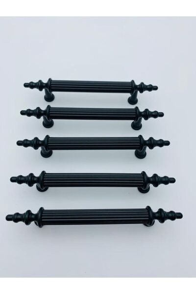 Genel Markalar Iğne Kulp Siyah Siyah 128 (5 Adet) Mobilya Kulpları Siyah TR Uzun