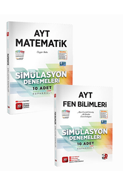 3D Yayınları Ayt Matematik, Fen Bilimleri Branş Deneme 2023 Basım (2 KİTAP)