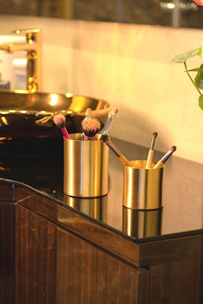 LUKREA Pirinç El Yapımı Dekoratif Sukulent Kaktüs Saksı Madrid Ikili Set