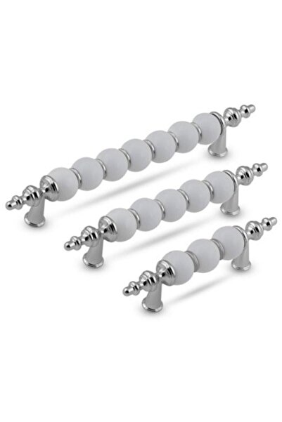 Asil Metal 128 Mm 1 Adet Polimer Boncuk Lüks Modern Dolap Çekmece Kulpları Kr...