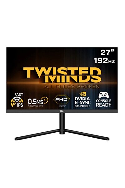 Twisted Minds 27” TM27FHD192IPS FHD 192HZ 0.5MS HDMI DP HDR400  FAST IPS ÇERÇEVESİZ GAMING MONİTÖR