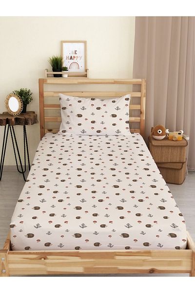 Evmila Hedgehog Patterned Printed Single Elastic Sheet Set