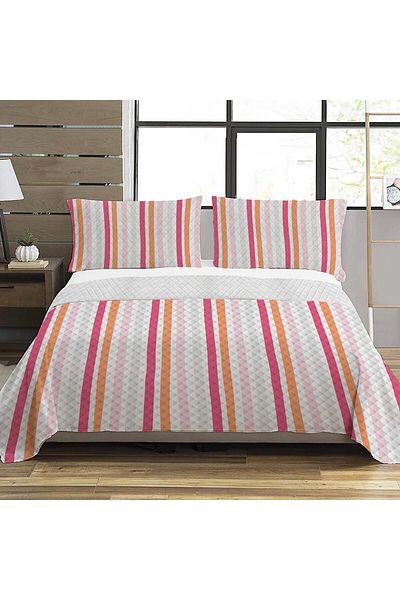 Evmila Modern Pattern Double Printed Pique (200x220 Cm) Colorful