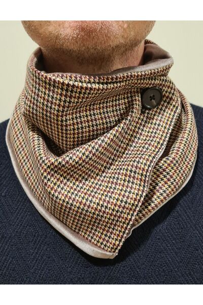 Leylace Kahve-bordo Kazayağı Flanel Ve Ipek Kadife Kumaş Erkek Boyunluk-26